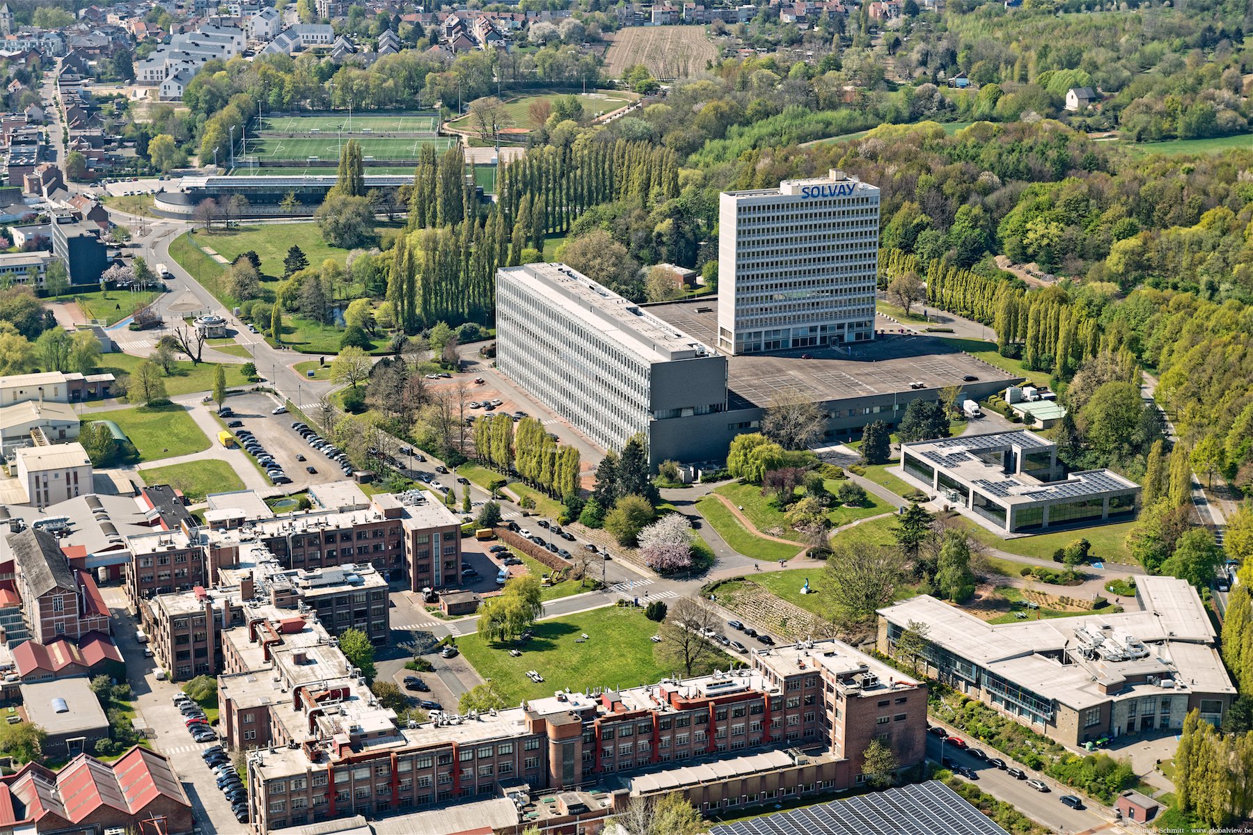 Aerial view Solvay